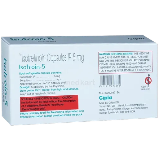 isotroin 5mg capsule 10's